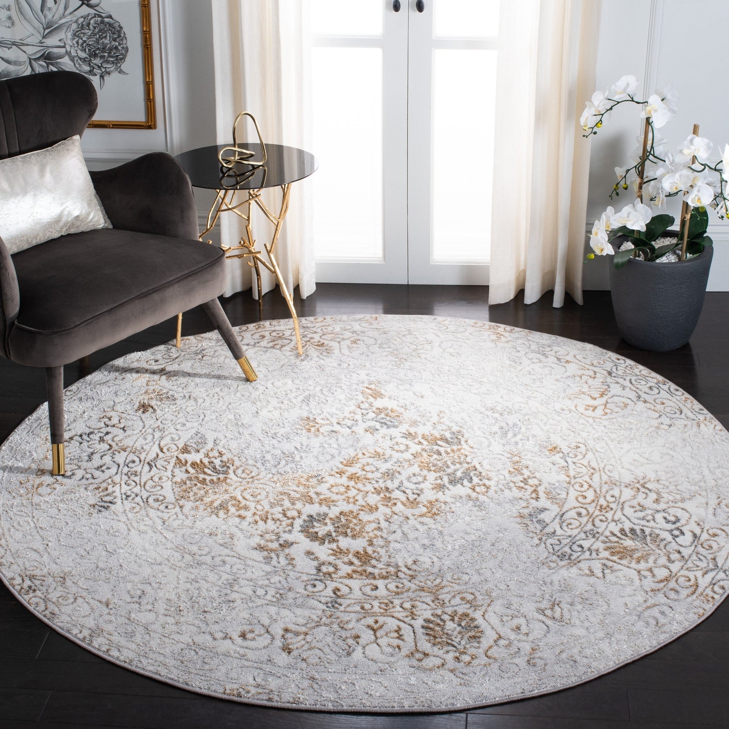 Safavieh Orchard Orc684G Grey/Gold Rugs.