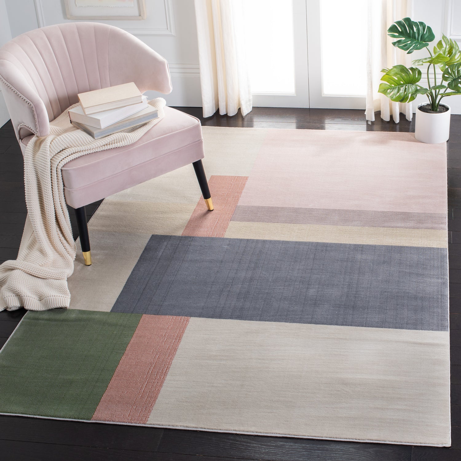 Safavieh Orwell Orw300A Ivory/Charcoal Rug.