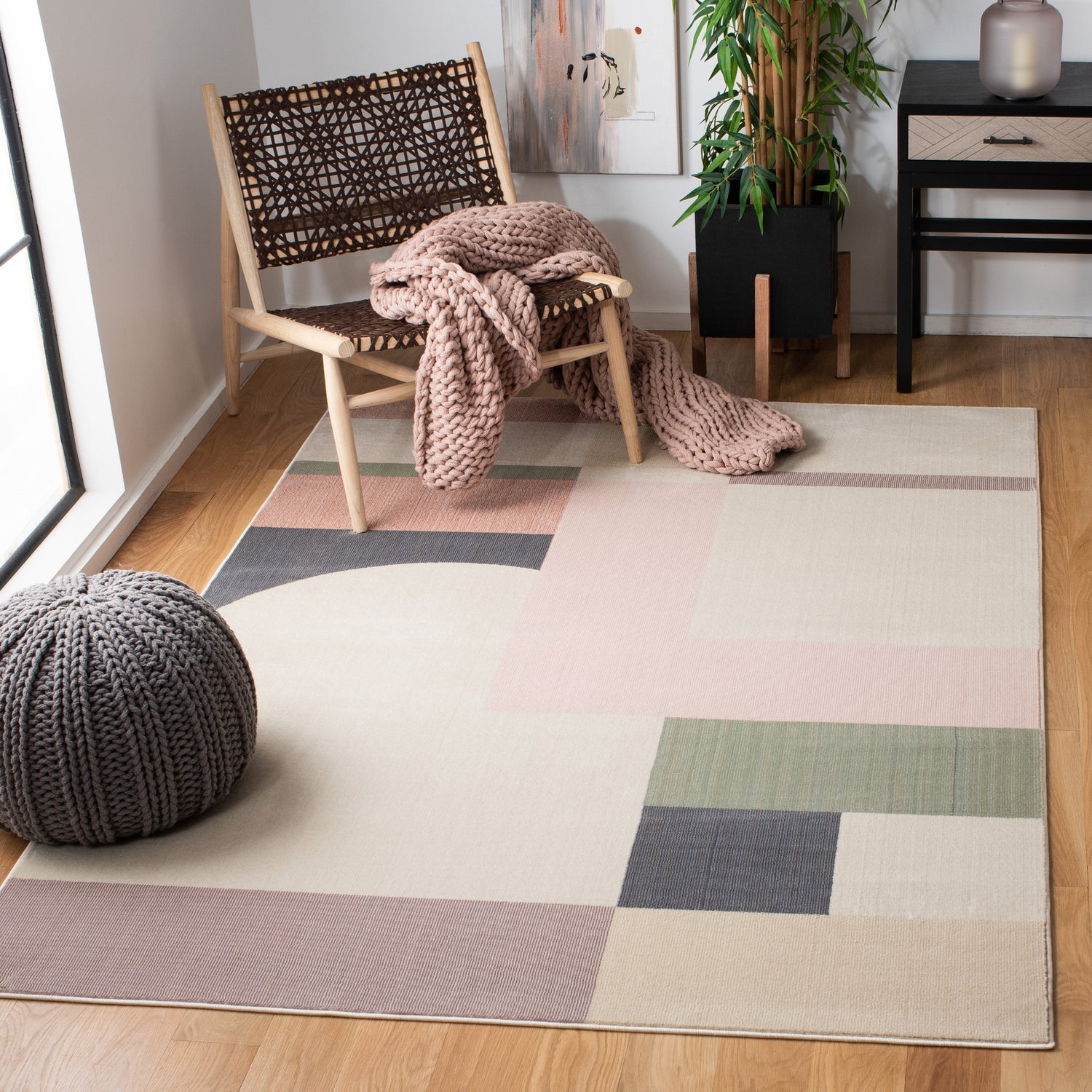 Safavieh Orwell Orw301C Beige/Pink Rugs.