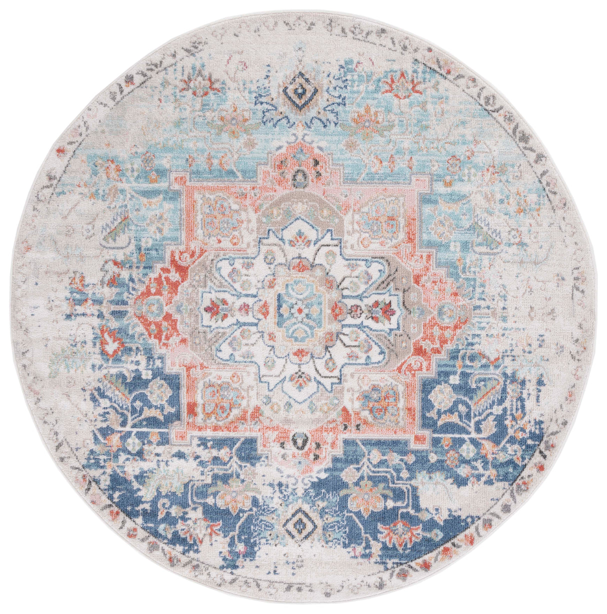 Safavieh Phoenix Phx521M Ivory/Blue Rug.