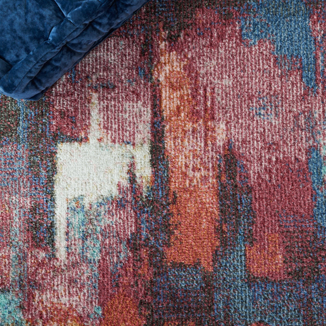 Safavieh Phoenix Phx523Q Rust Blue/Ivory Rug.