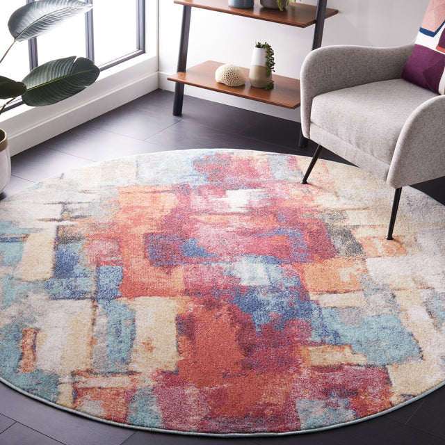 Safavieh Phoenix Phx523Q Rust Blue/Ivory Rug.