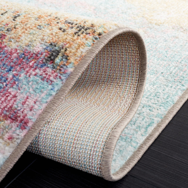 Safavieh Phoenix Phx542Q Rust Blue/Ivory Rug.