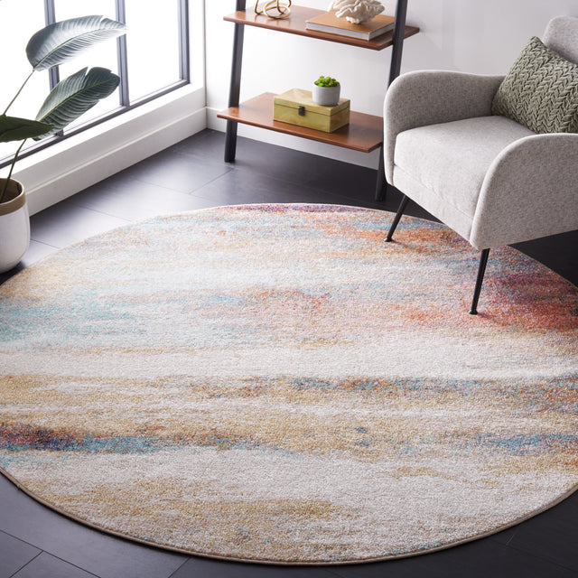 Safavieh Phoenix Phx542Q Rust Blue/Ivory Rug.