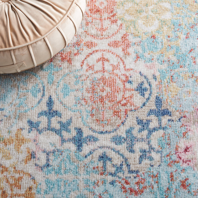 Safavieh Phoenix Phx580M Blue/Rust Rug.