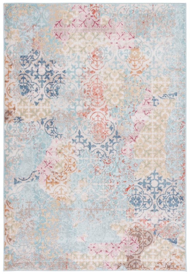 Safavieh Phoenix Phx580M Blue/Rust Rug.