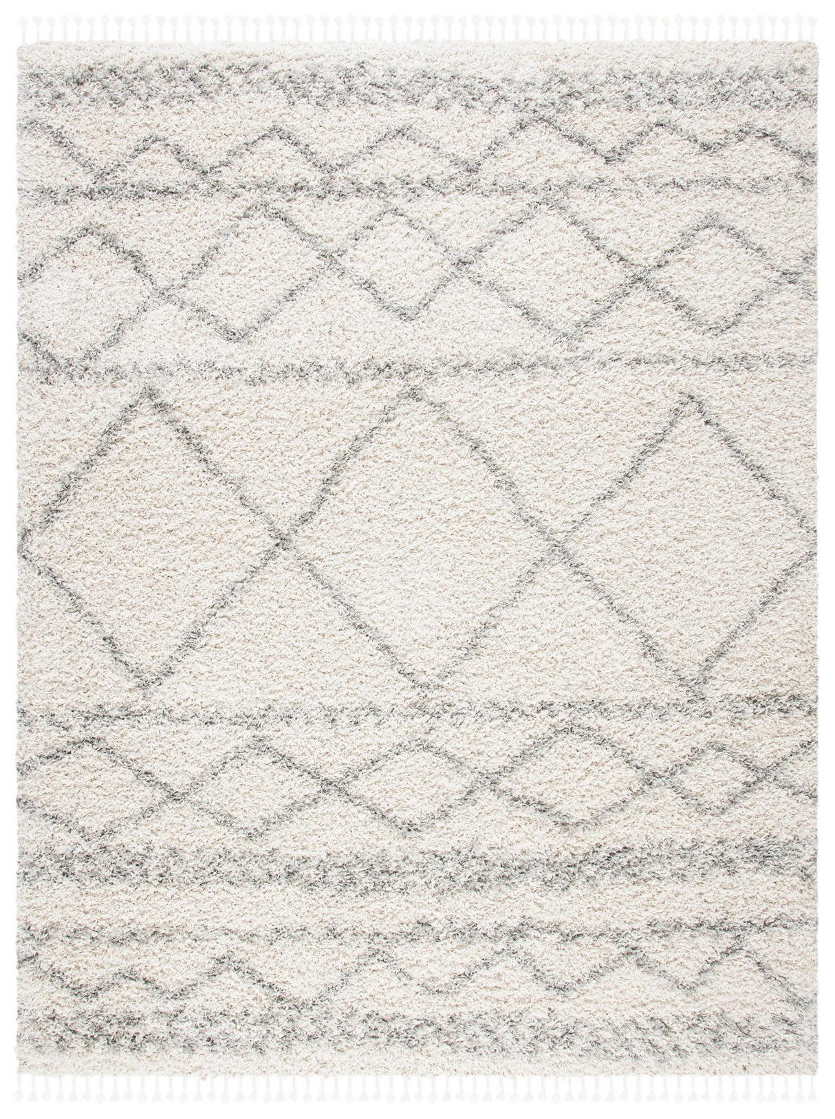 Safavieh Pro Lux Shag Plx436A Ivory/Light Grey Rugs.
