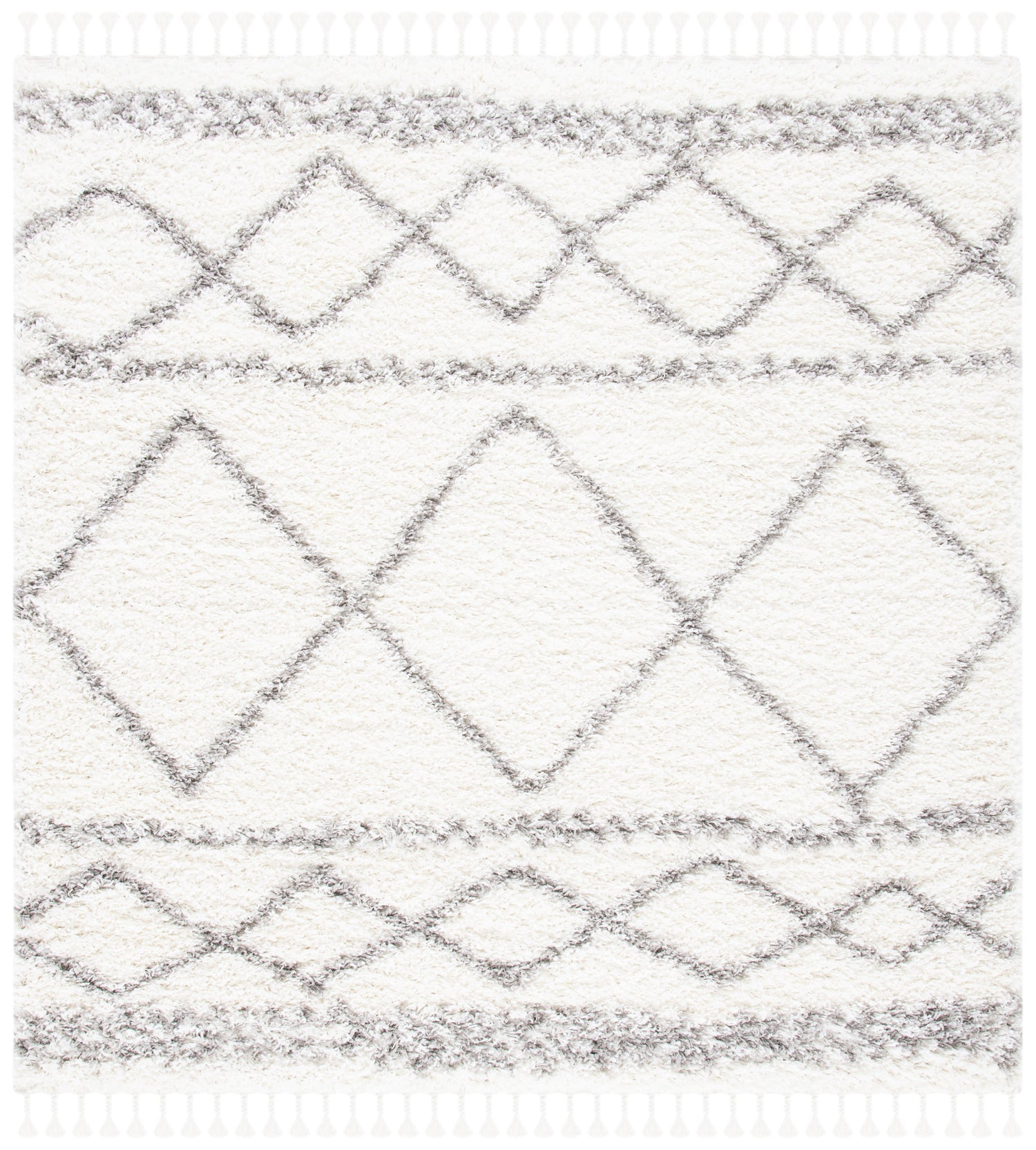 Safavieh Pro Lux Shag Plx436B Ivory/Grey Rugs.