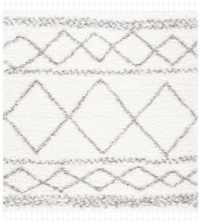 Safavieh Pro Lux Shag Plx436B Ivory/Grey Rugs.