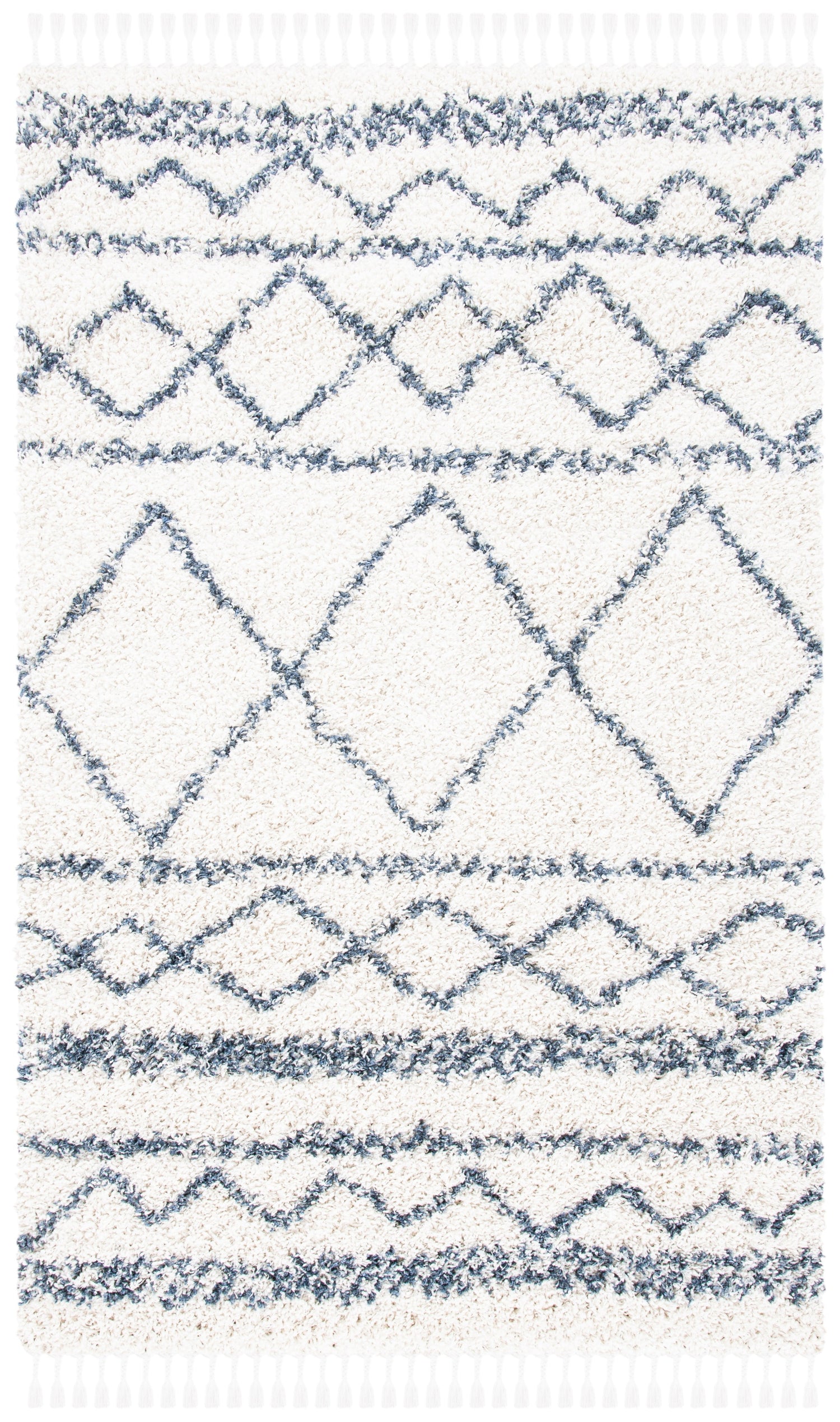 Safavieh Pro Lux Shag Plx436C Ivory/Blue Rugs.