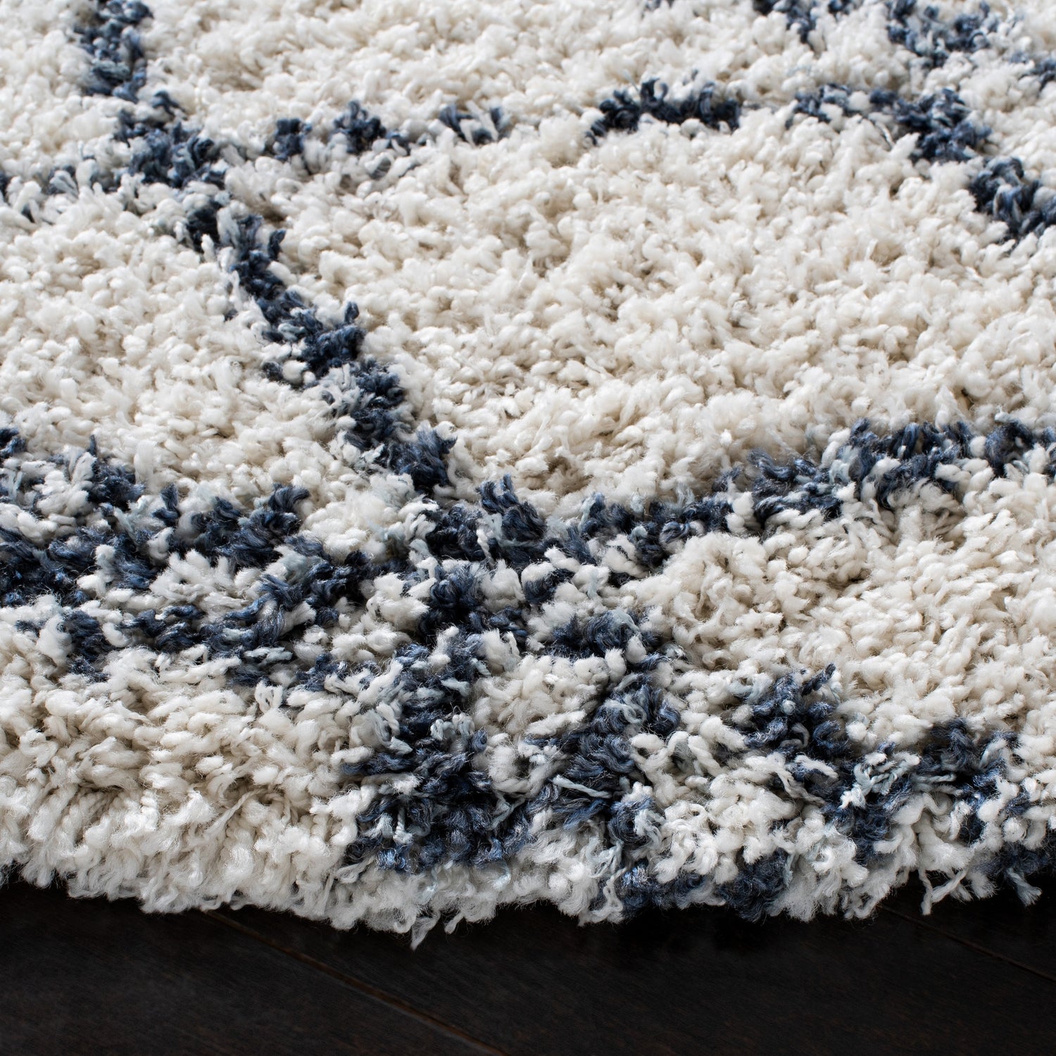 Safavieh Pro Lux Shag Plx436C Ivory/Blue Rugs.