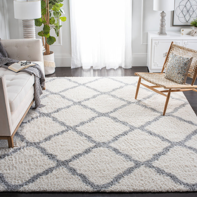 Safavieh Parma Shag Pma521A Cream/Grey Rug.
