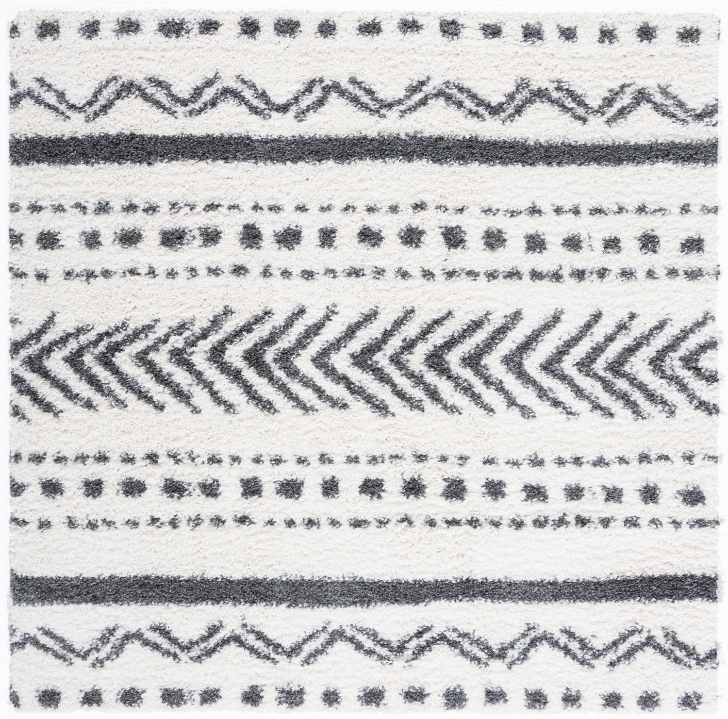 Safavieh Parma Shag Pma542A Ivory/Charcoal Rugs.