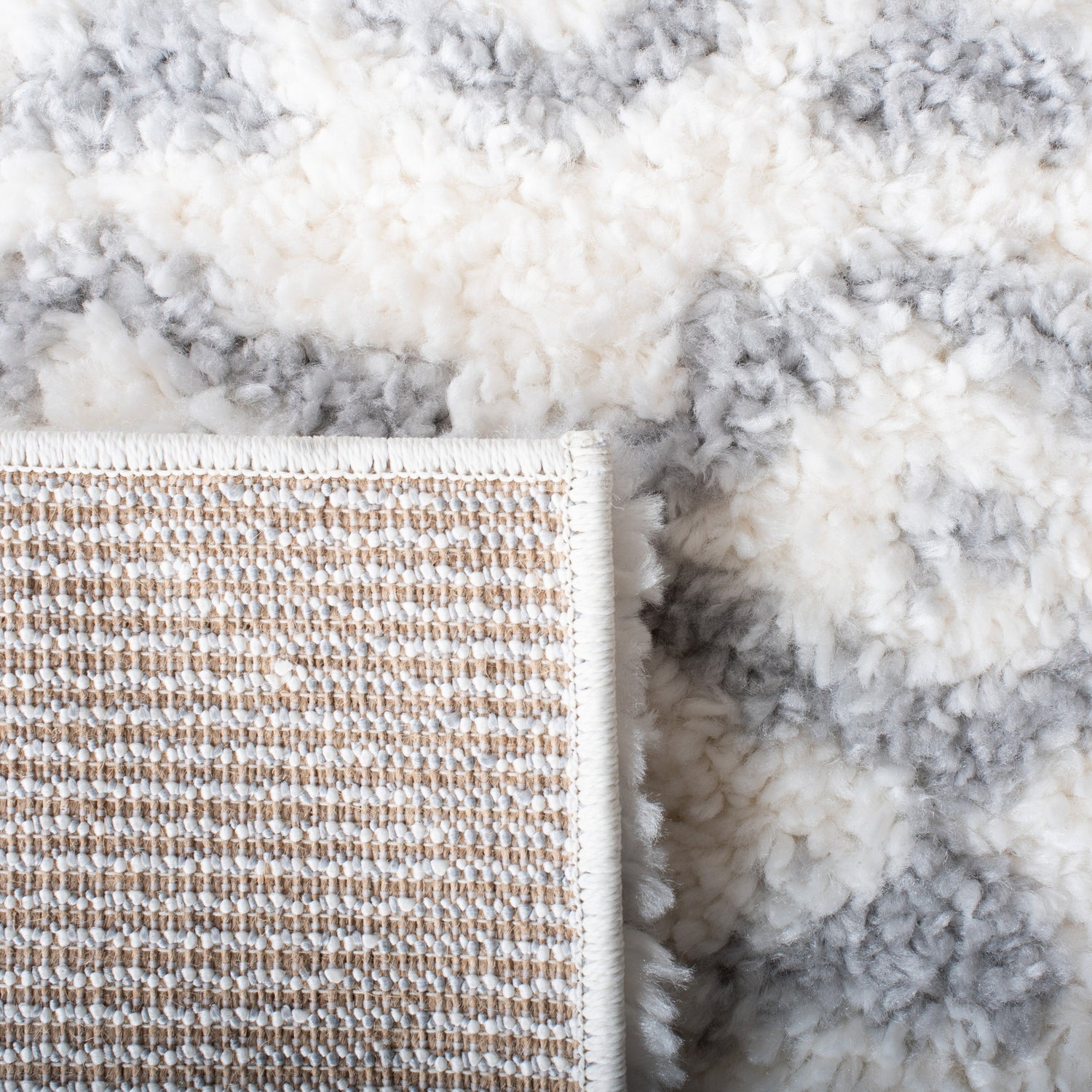Safavieh Parma Shag Pma544A Ivory/Grey Rugs.