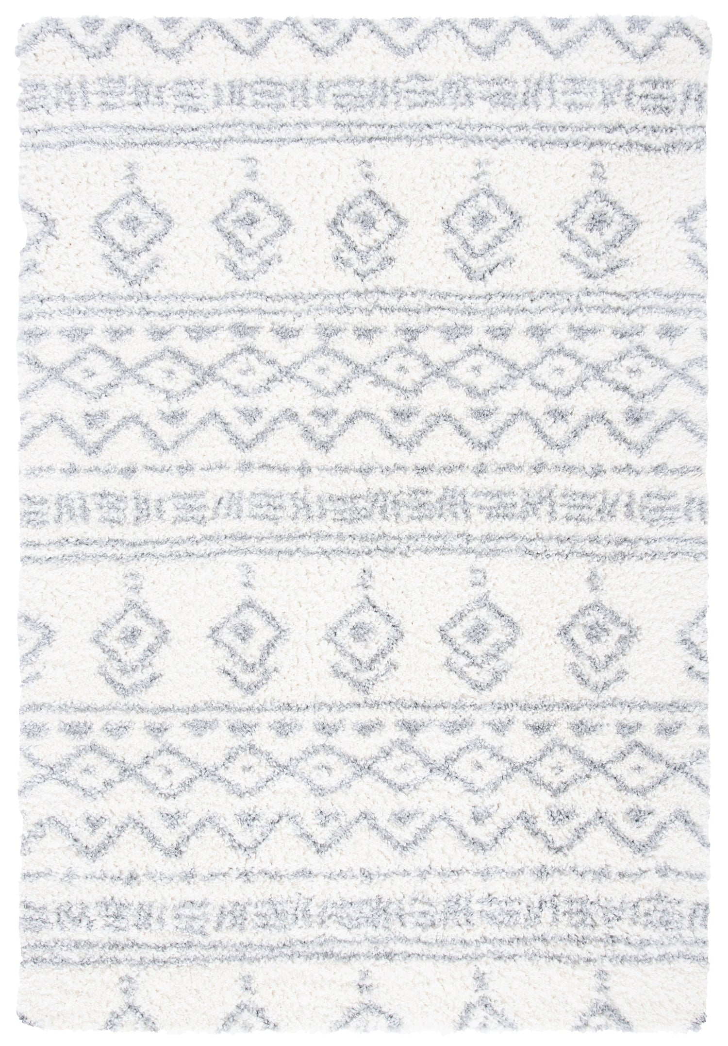 Safavieh Parma Shag Pma544A Ivory/Grey Rugs.