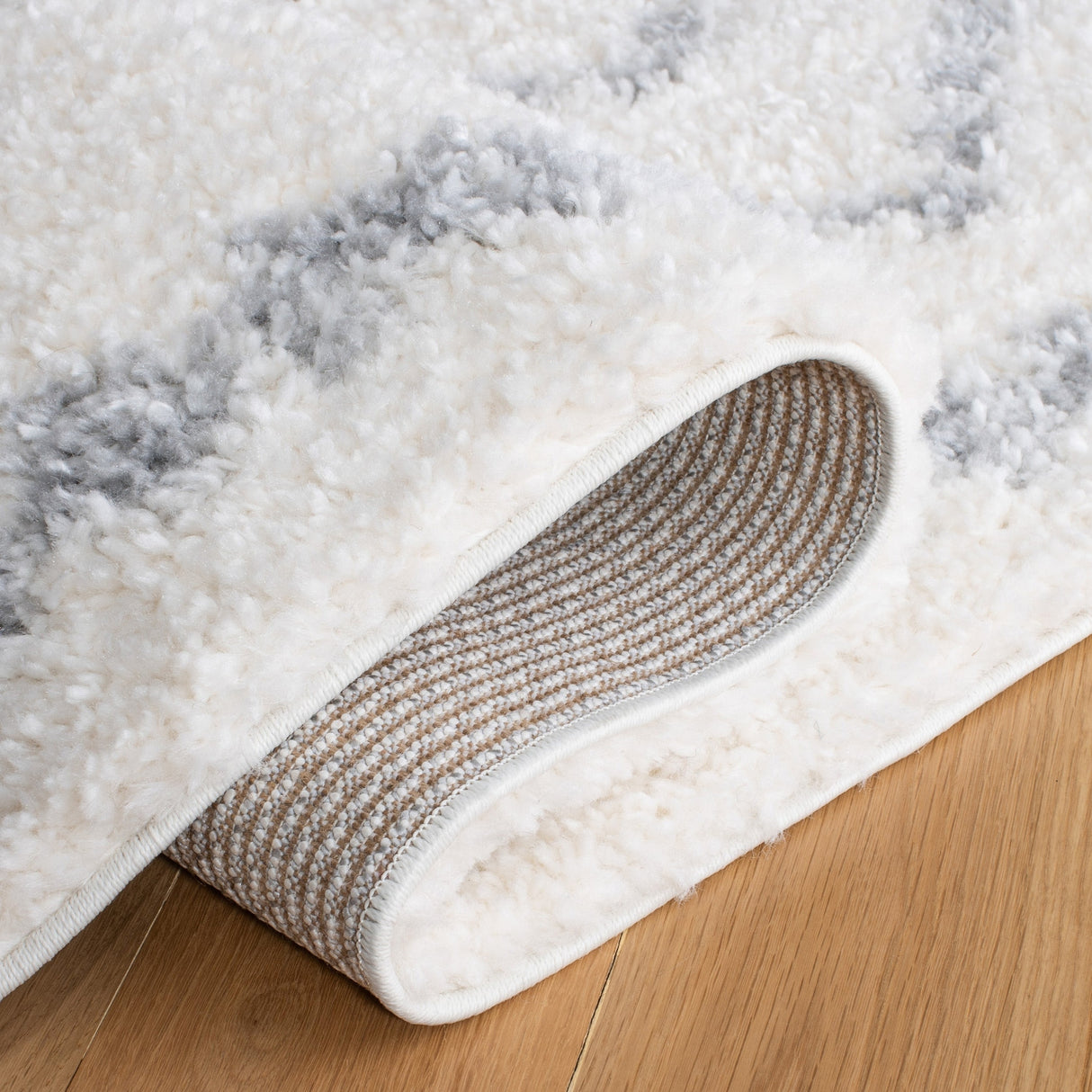Safavieh Parma Shag Pma552A Ivory/Grey Rugs.