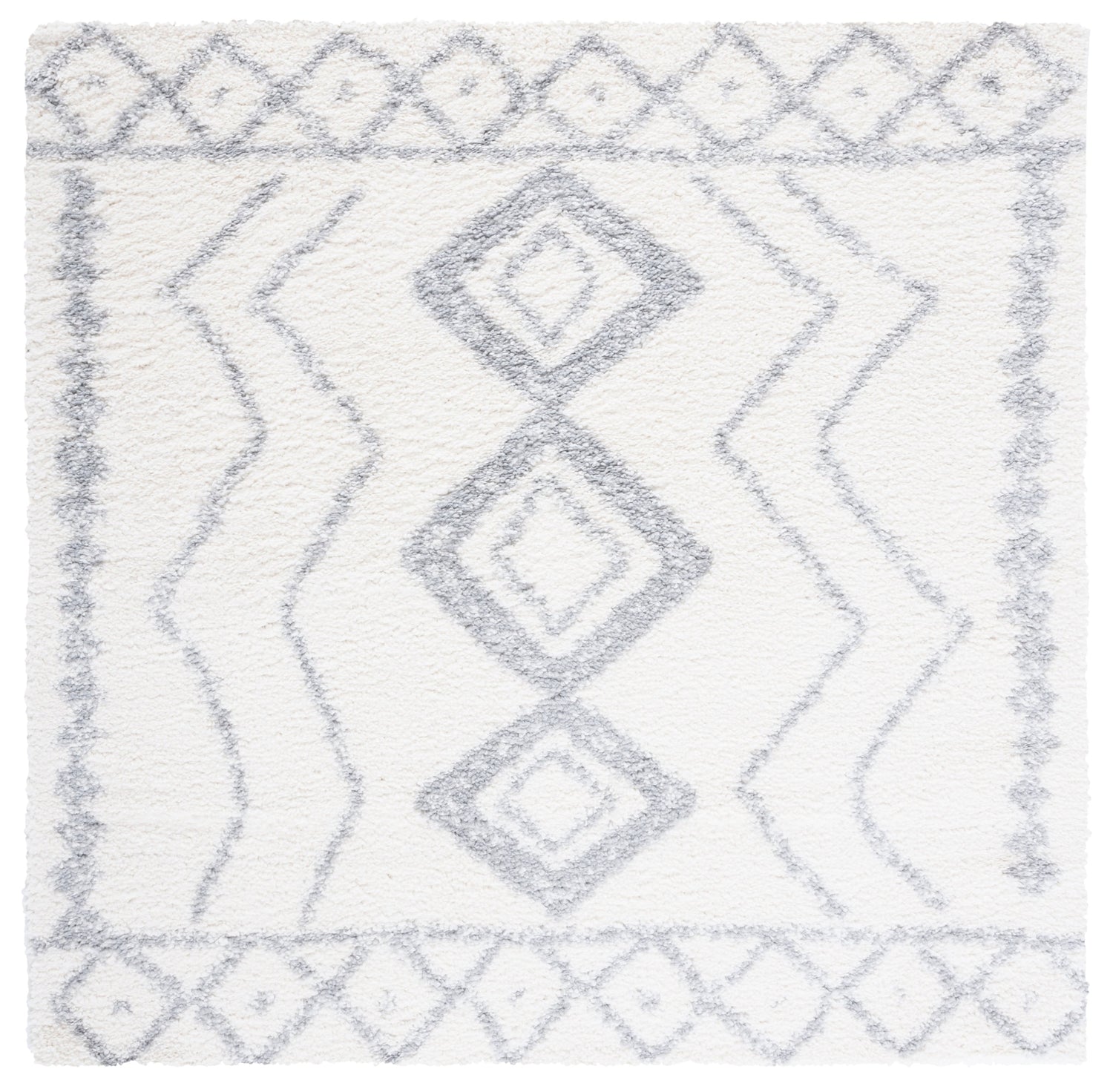 Safavieh Parma Shag Pma552A Ivory/Grey Rugs.