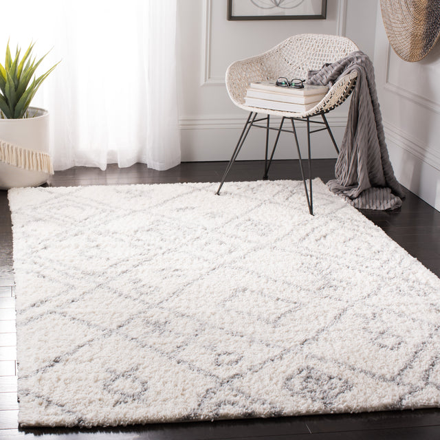 Safavieh Parma Shag Pma583A Cream/Grey Rug.