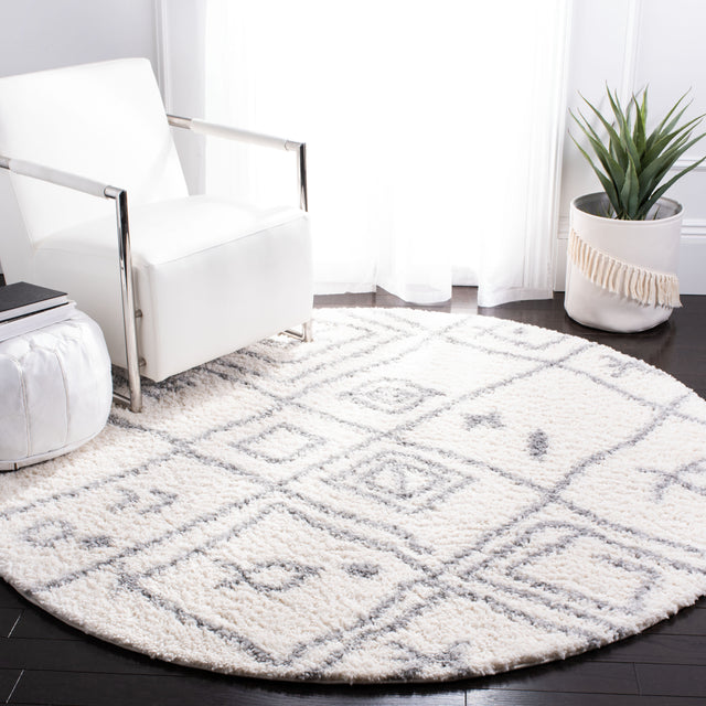 Safavieh Parma Shag Pma583A Cream/Grey Rug.