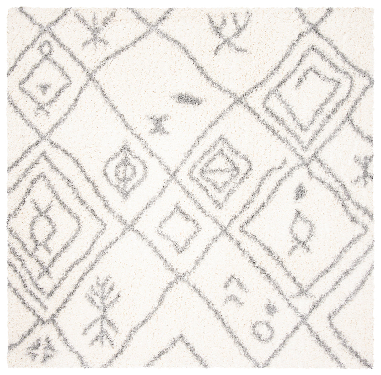 Safavieh Parma Shag Pma583A Cream/Grey Rug.