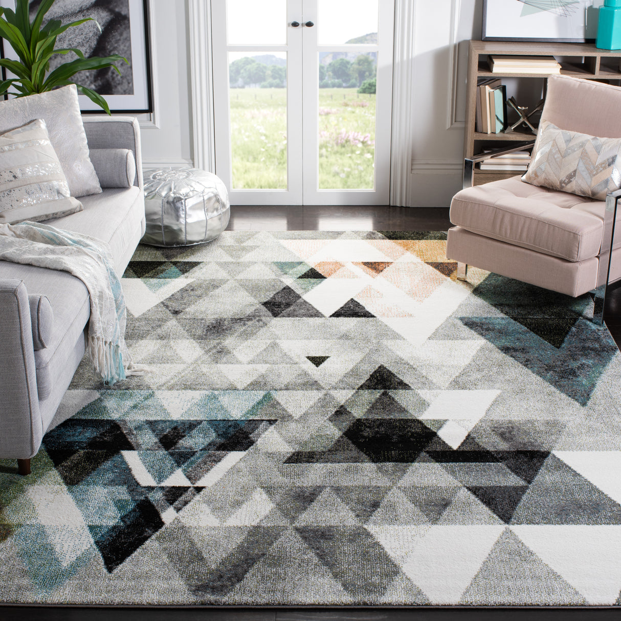 Safavieh Porcello Prl6938C Grey/Blue Rugs.