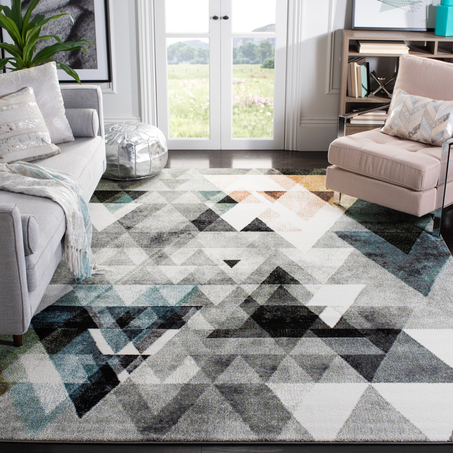 Safavieh Porcello Prl6938C Grey/Blue Rugs.