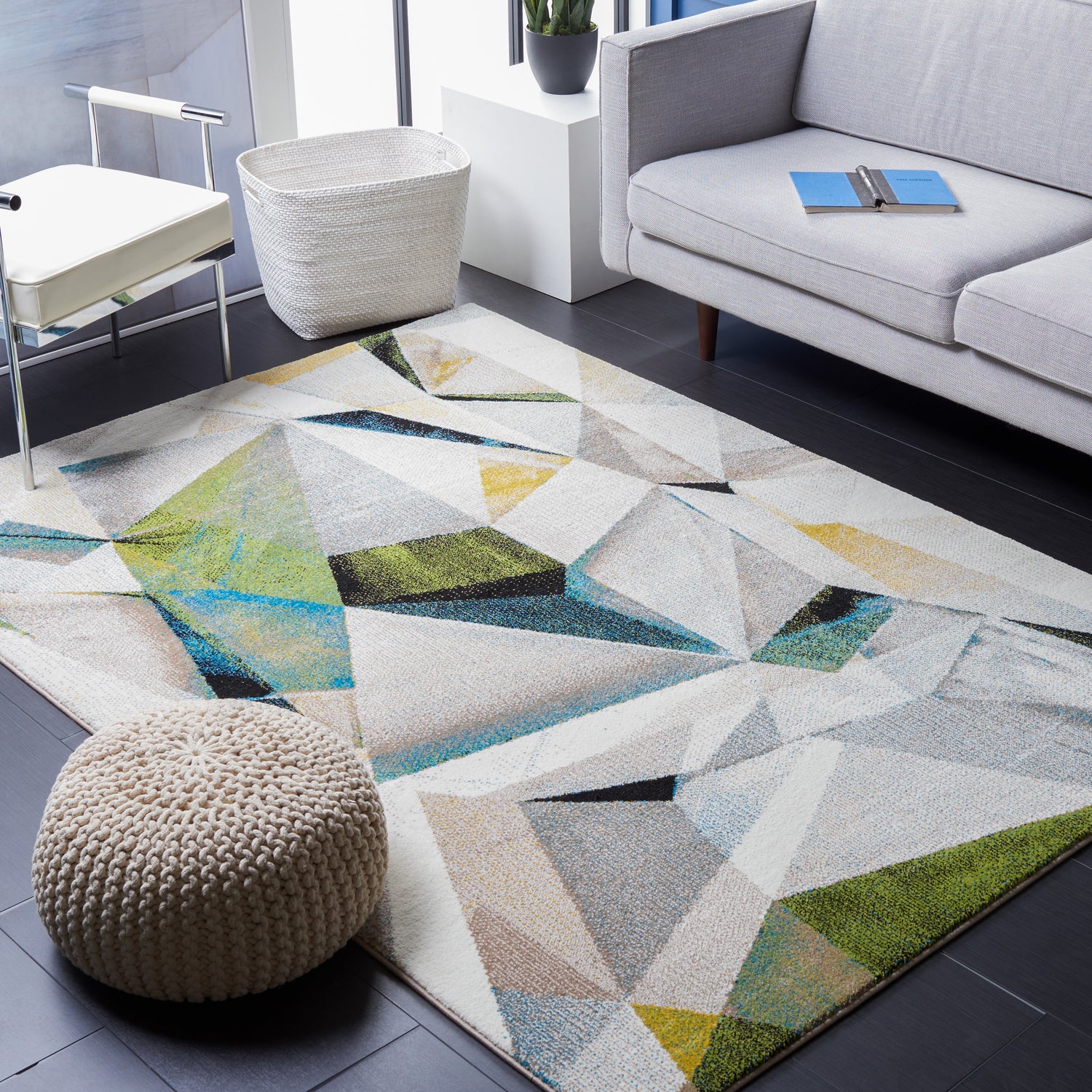 Safavieh Porcello Prl6940B Ivory/Green Rugs.