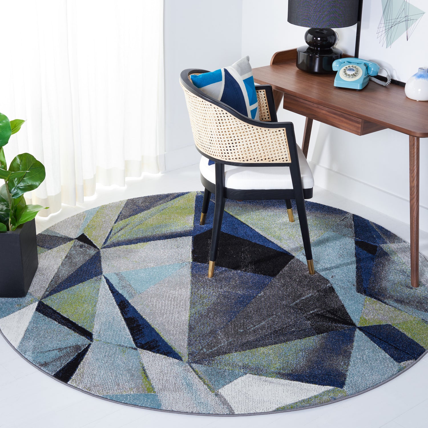 Safavieh Porcello Prl6940G Grey/Blue Rug.