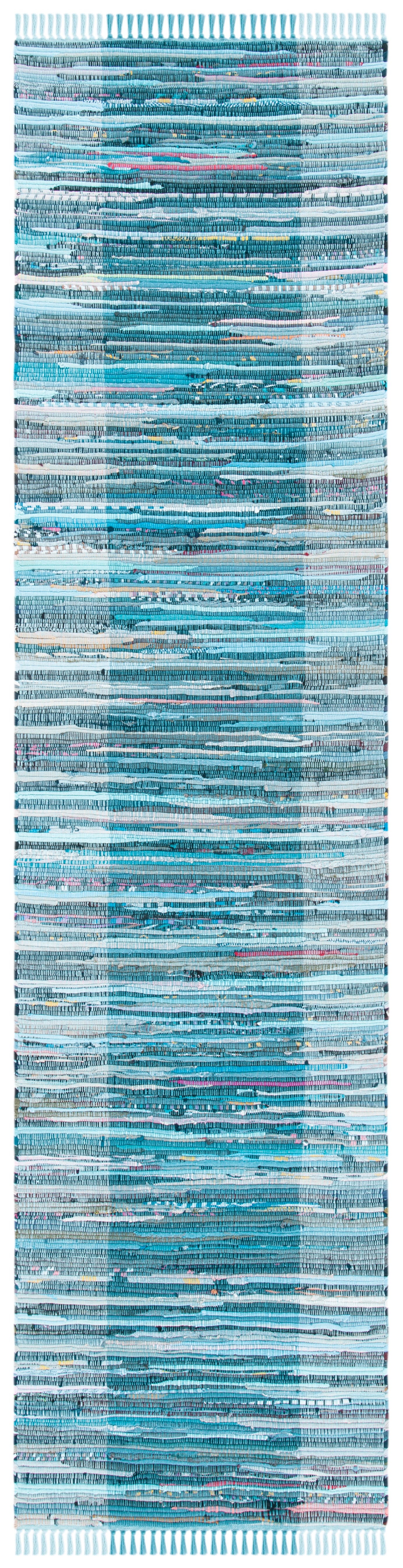 Safavieh Rag Rug Rar122M Light Blue/Grey Rugs.