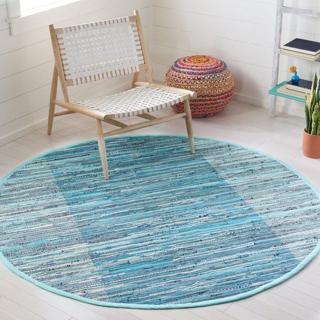 Safavieh Rag Rug Rar122M Light Blue/Grey Rugs.