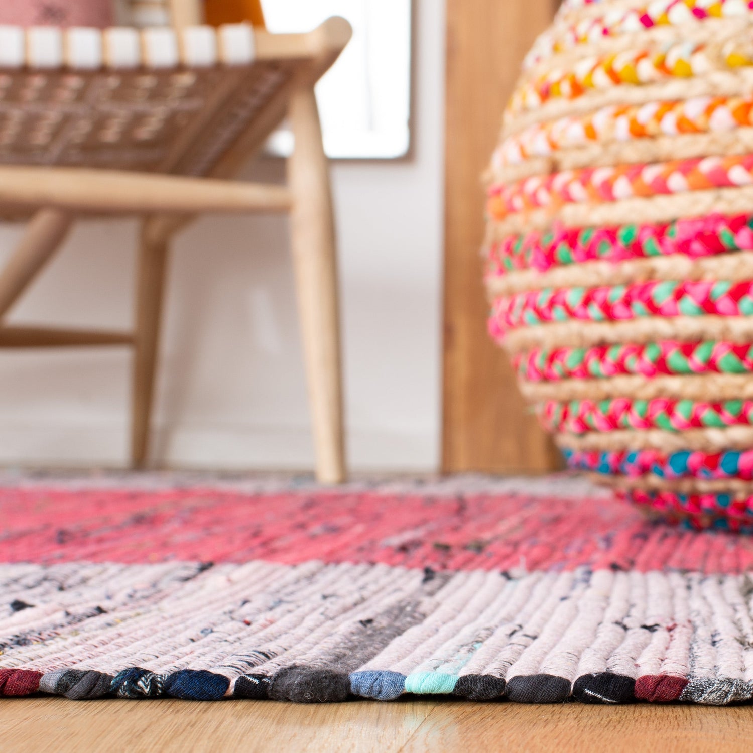 Safavieh Rag Rug Rar122Q Red/Grey Rugs.
