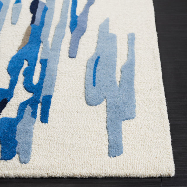 Safavieh Rodeo Drive Rd858M Ivory/Blue Rug.