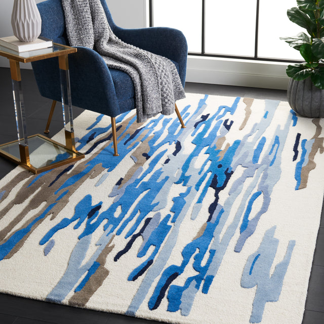 Safavieh Rodeo Drive Rd858M Ivory/Blue Rug.