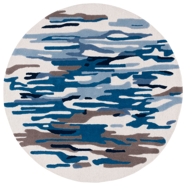 Safavieh Rodeo Drive Rd858M Ivory/Blue Rug.