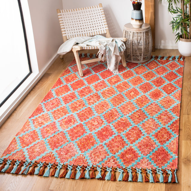 Safavieh Sahara Sah467P Rust/Aqua Rugs.