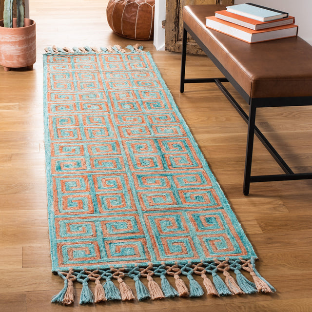 Safavieh Sahara Sah469P Rust/Aqua Rugs.