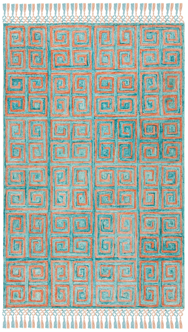 Safavieh Sahara Sah469P Rust/Aqua Rugs.