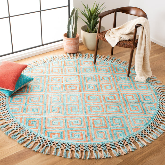 Safavieh Sahara Sah469P Rust/Aqua Rugs.