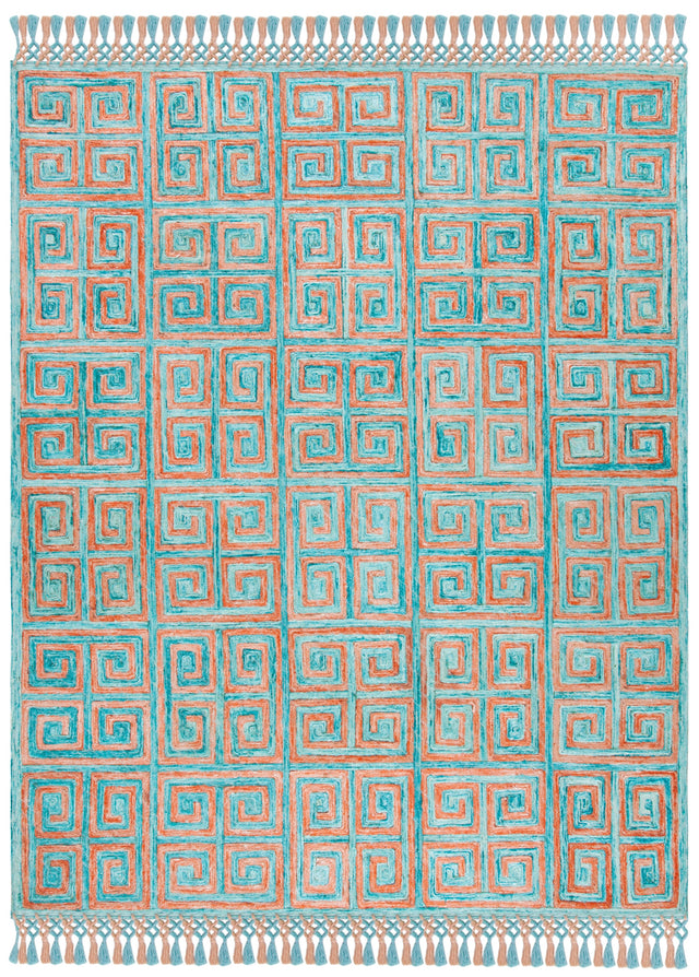 Safavieh Sahara Sah469P Rust/Aqua Rugs.