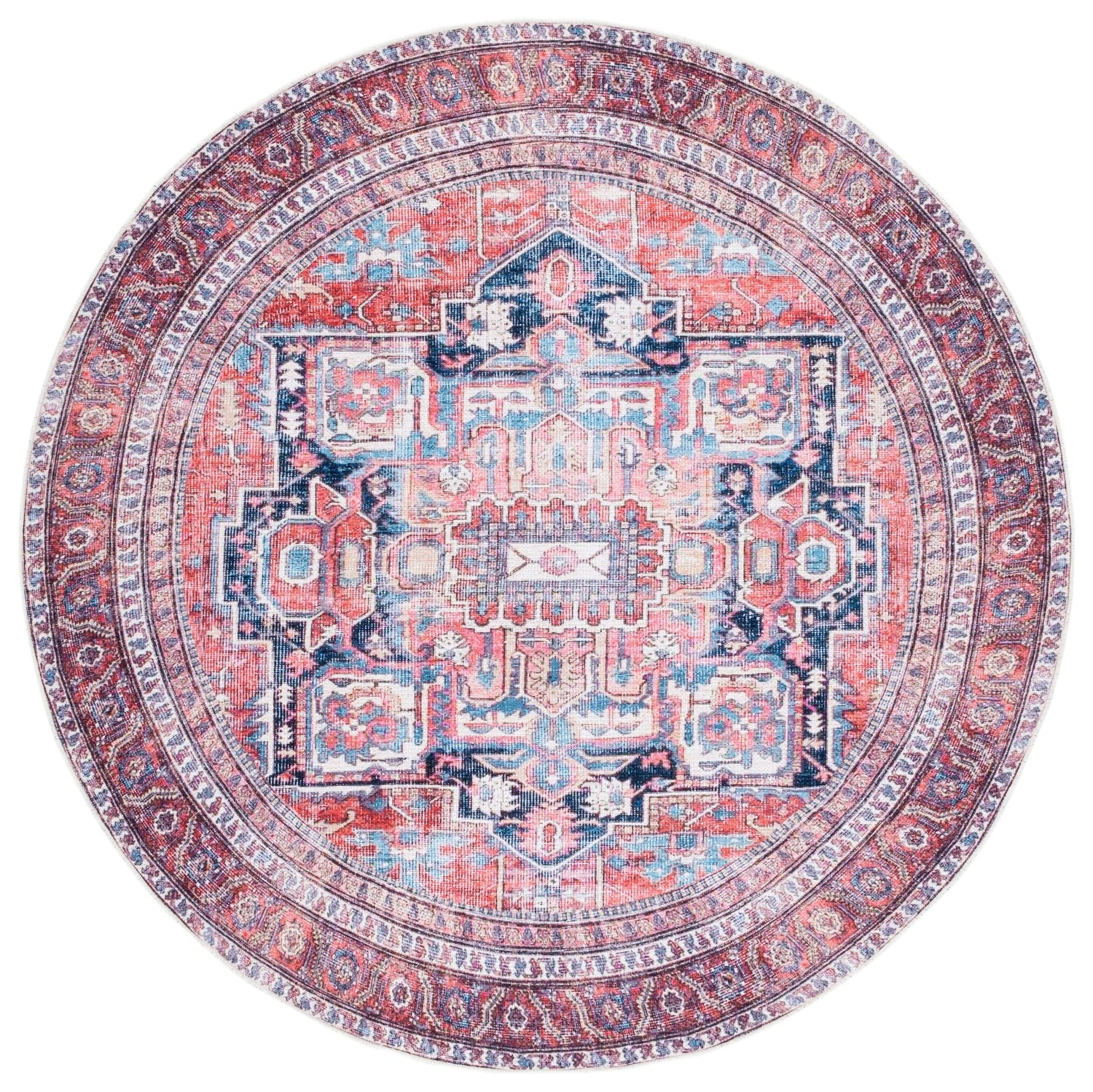 Safavieh Serapi Sep389Q Red/Navy Rugs.
