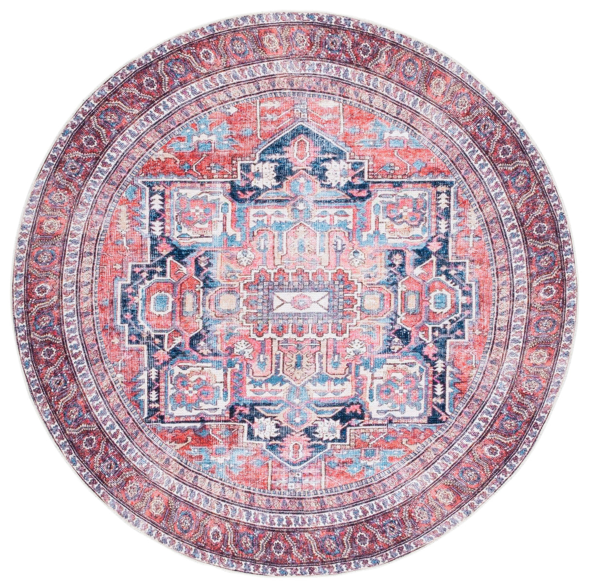 Safavieh Serapi Sep389Q Red/Navy Rugs.