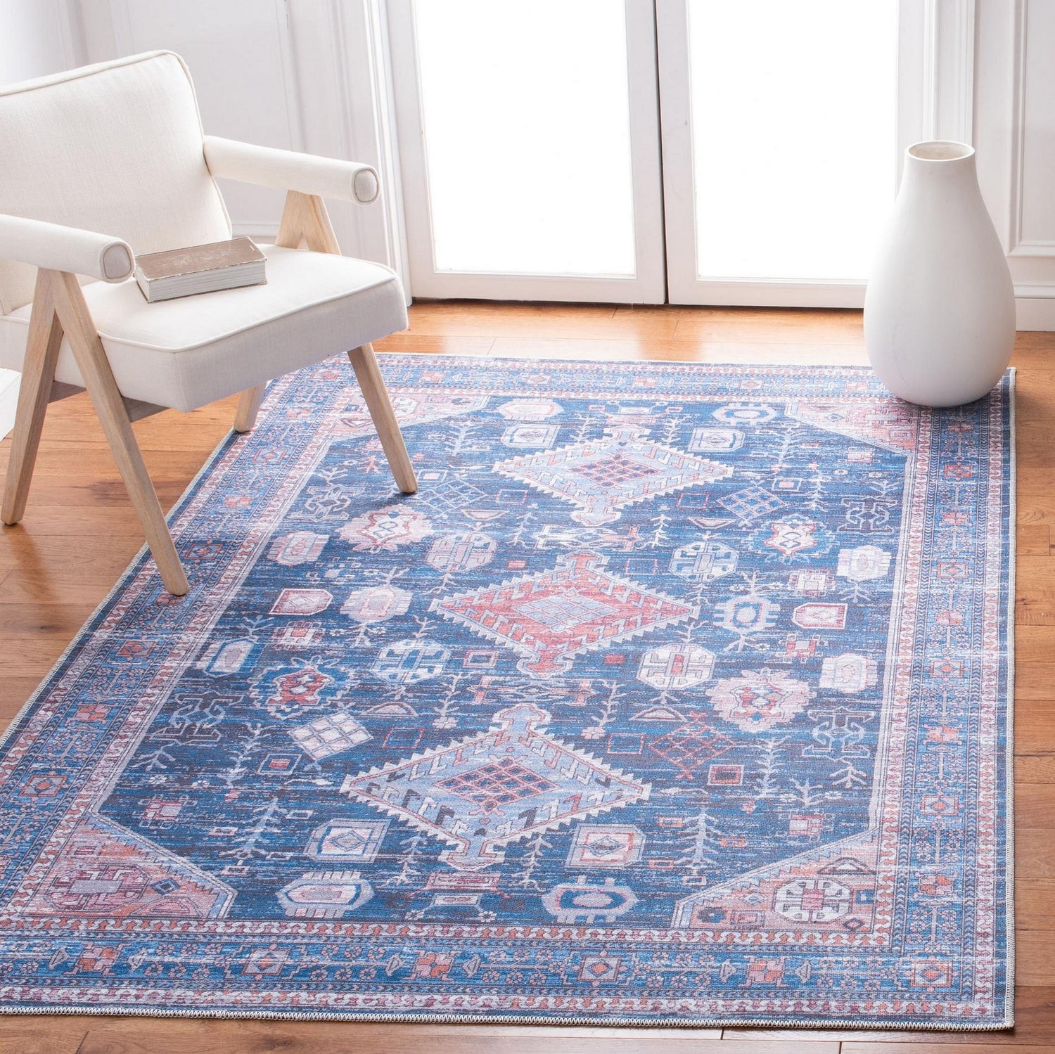 Safavieh Serapi Sep513M Blue/Ivory Rugs.