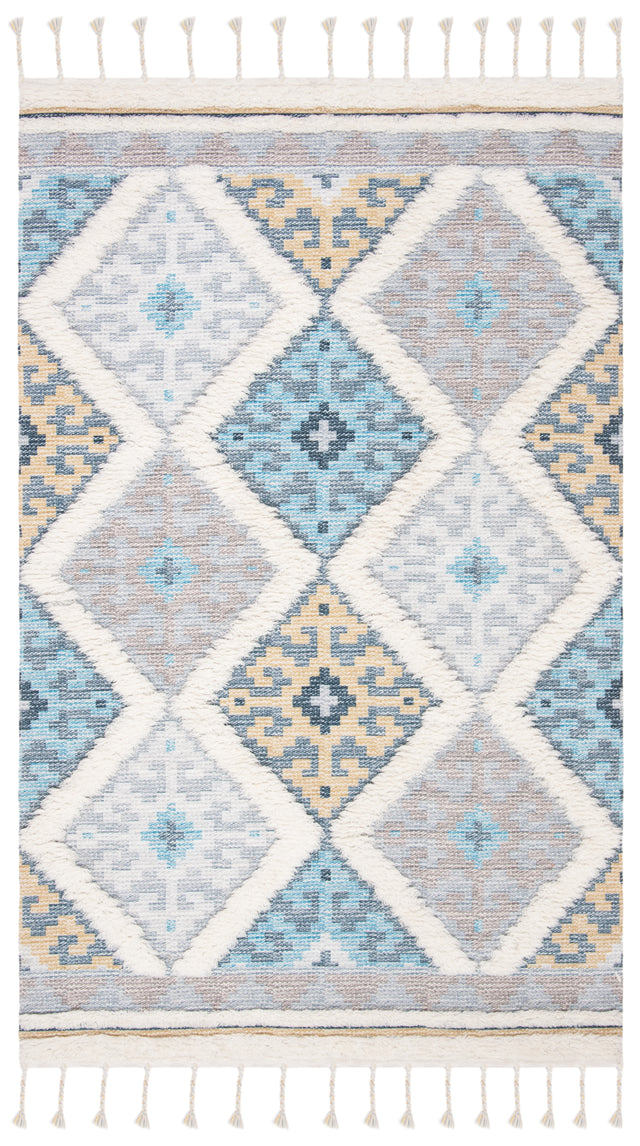 Safavieh Saffron Sfn104A Ivory/Turquoise Rug.
