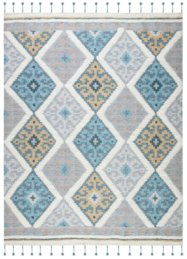 Safavieh Saffron Sfn104A Ivory/Turquoise Rug.