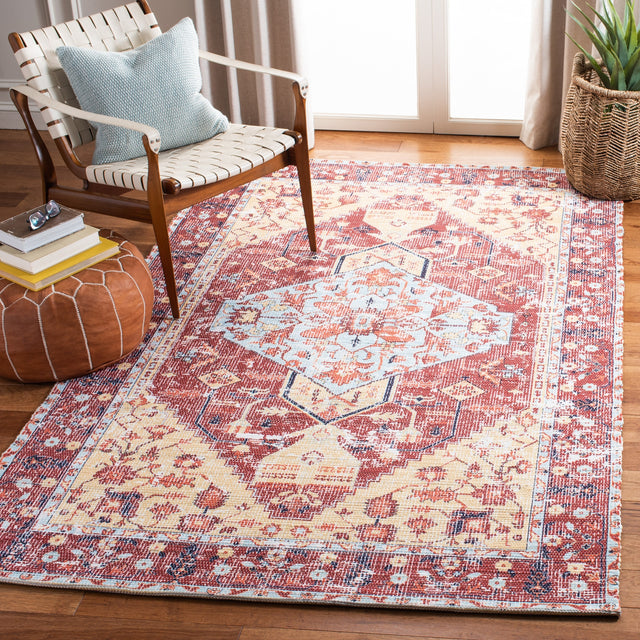 Safavieh Saffron Sfn350P Rust/Aqua Rug.