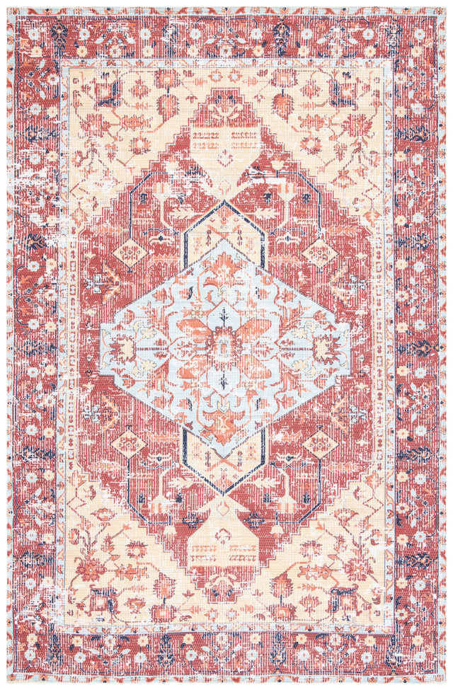 Safavieh Saffron Sfn350P Rust/Aqua Rug.