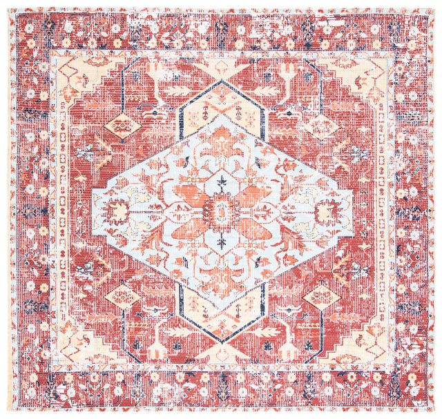 Safavieh Saffron Sfn350P Rust/Aqua Rug.