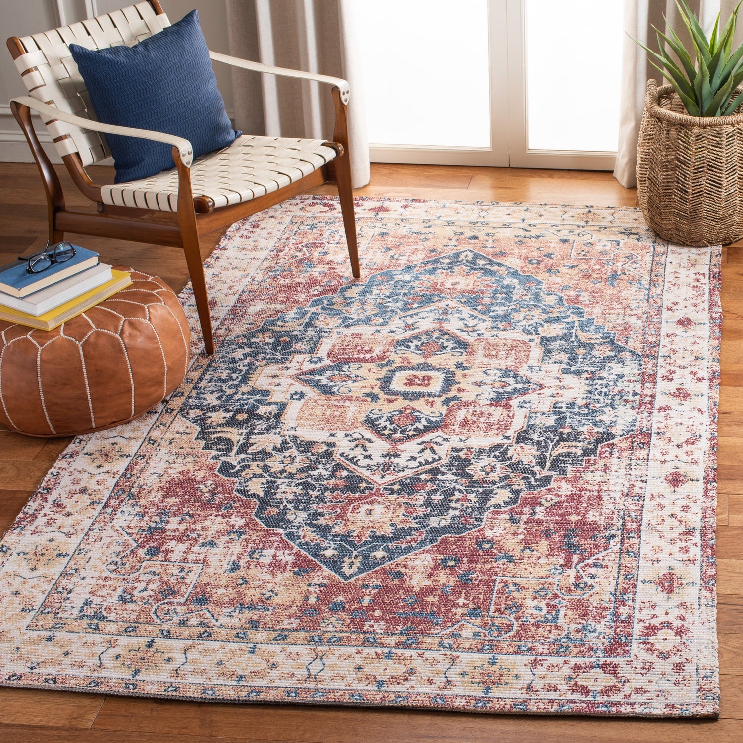 Safavieh Saffron Sfn389B Beige/Blue Rugs.