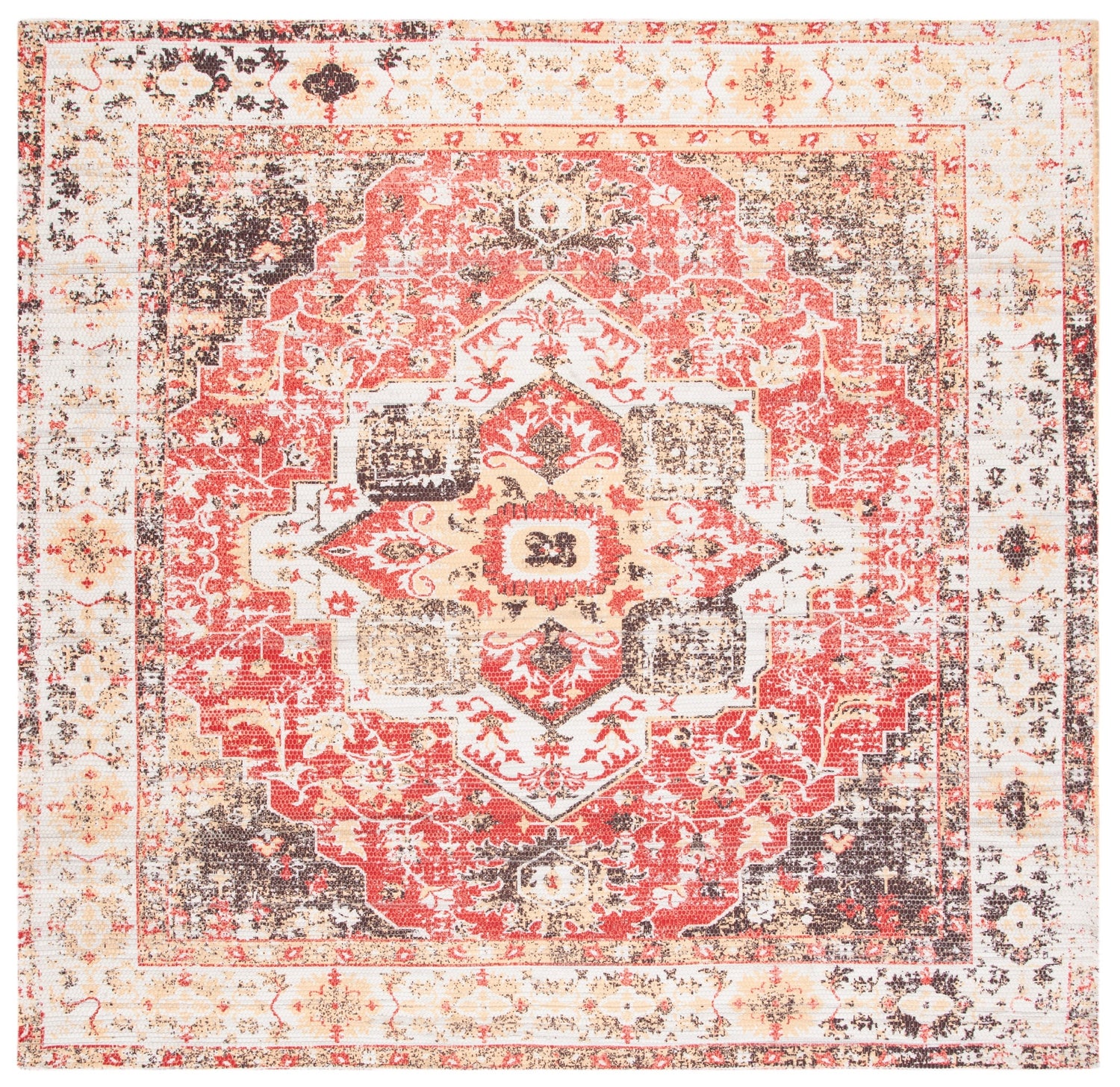 Safavieh Saffron Sfn389C Ivory/Red Rugs.