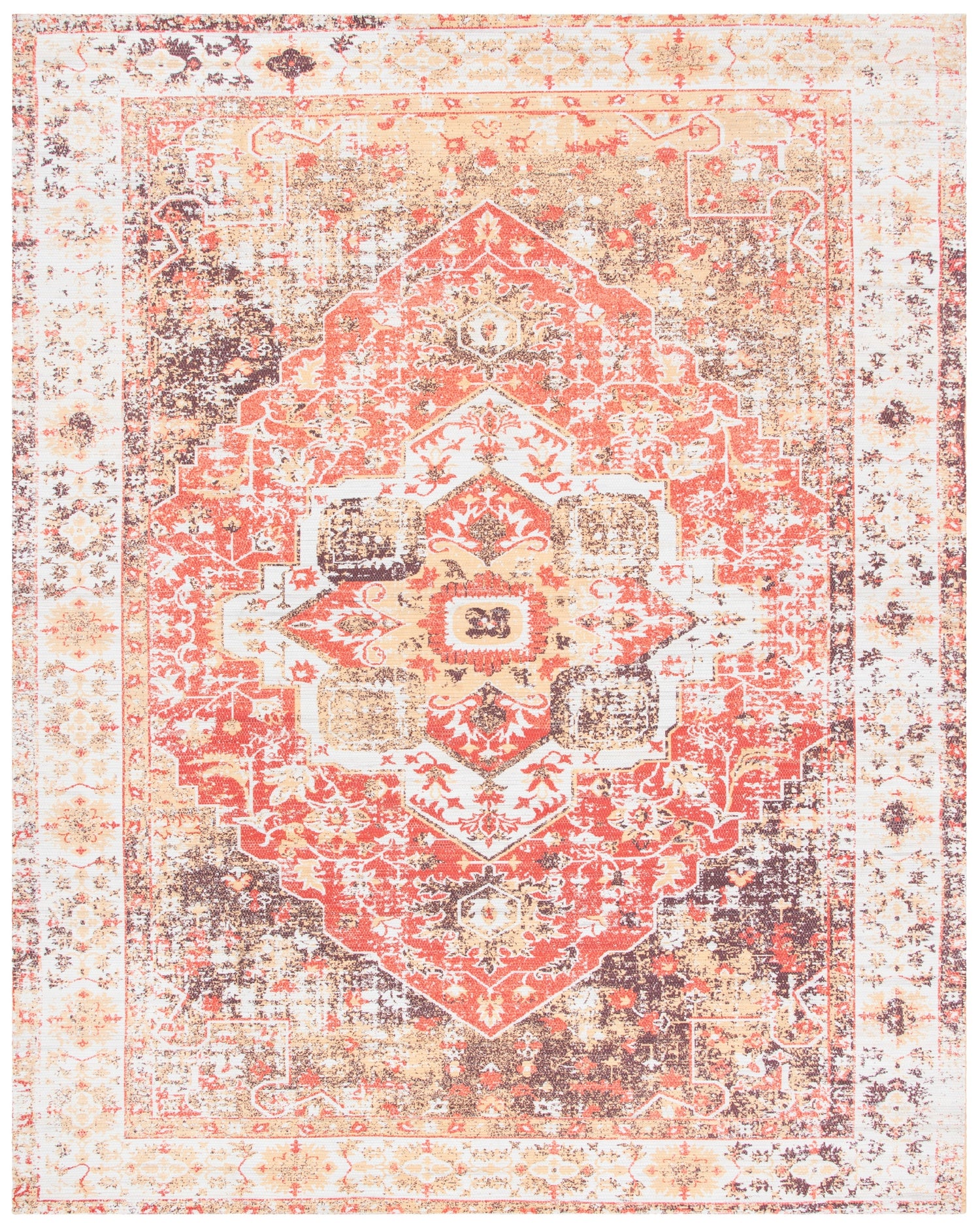 Safavieh Saffron Sfn389C Ivory/Red Rugs.